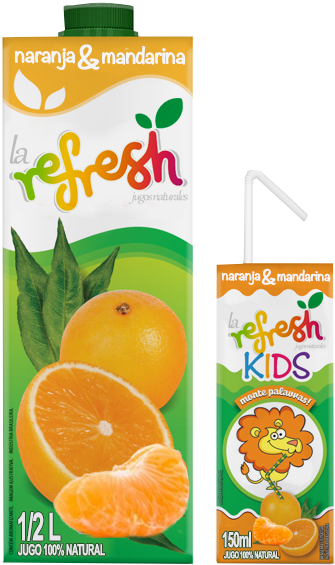 La Refresh Natural Orange Mandarin Juice Packaging