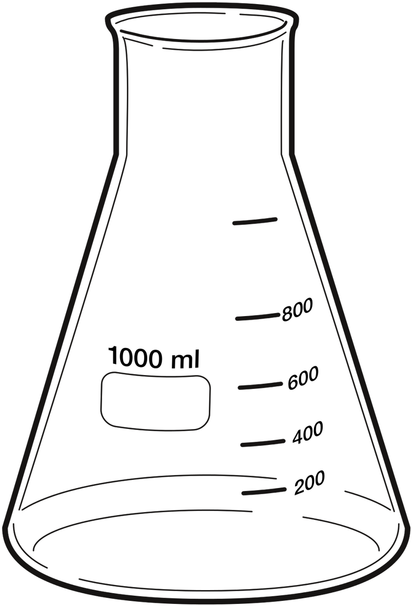 Laboratory Erlenmeyer Flask Drawing