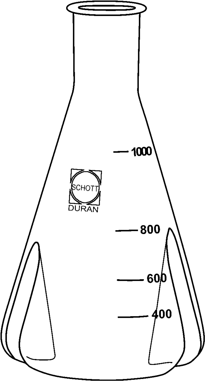 Laboratory Erlenmeyer Flask Drawing