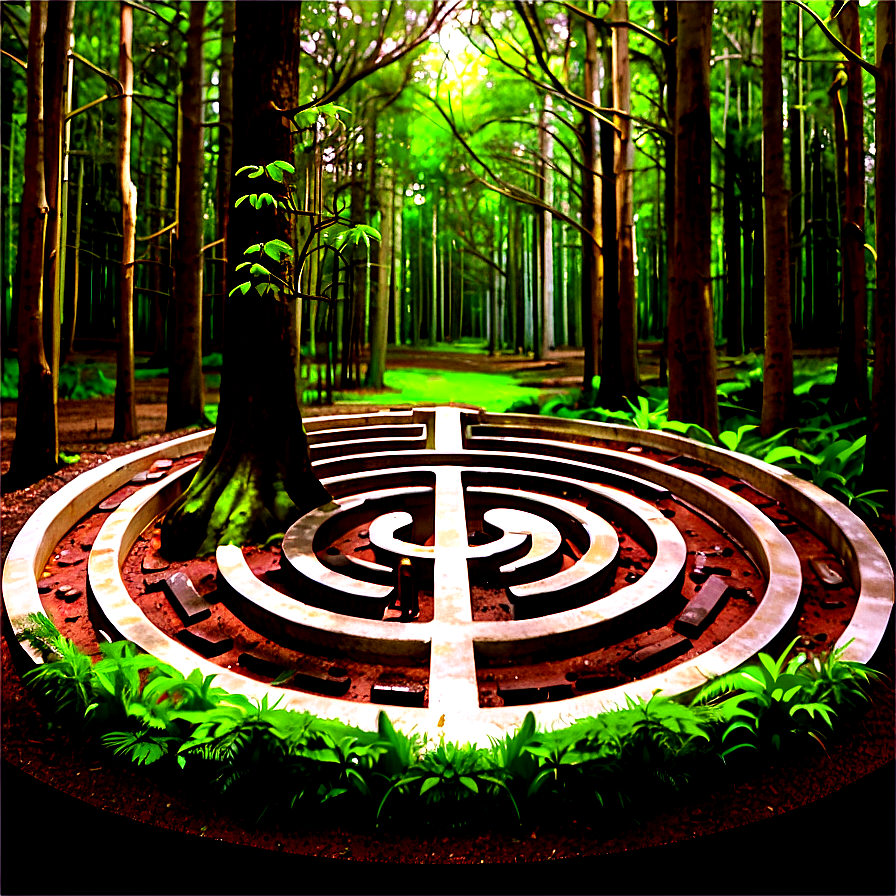 Labyrinth In Forest Setting Png 69