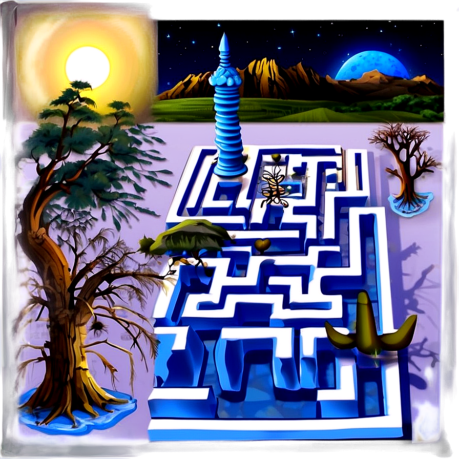 Labyrinth Night Scene Png 06252024