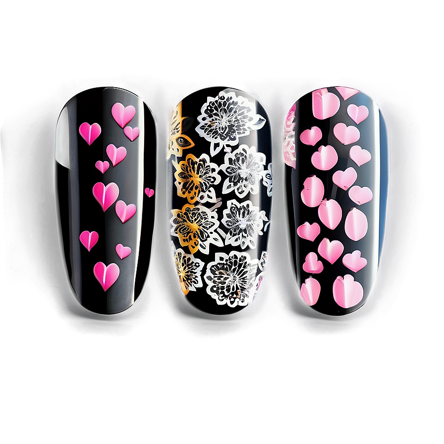 Lace Design Acrylic Nails Png 06202024