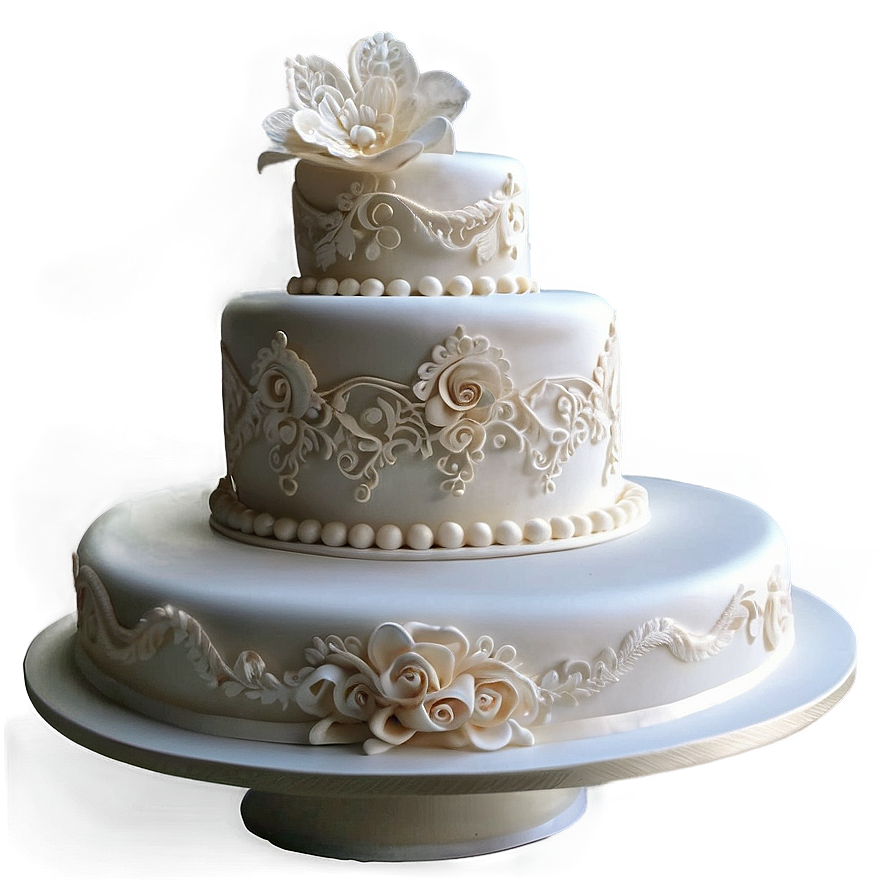 Lace Detailed Wedding Wedding Cake Png Irl