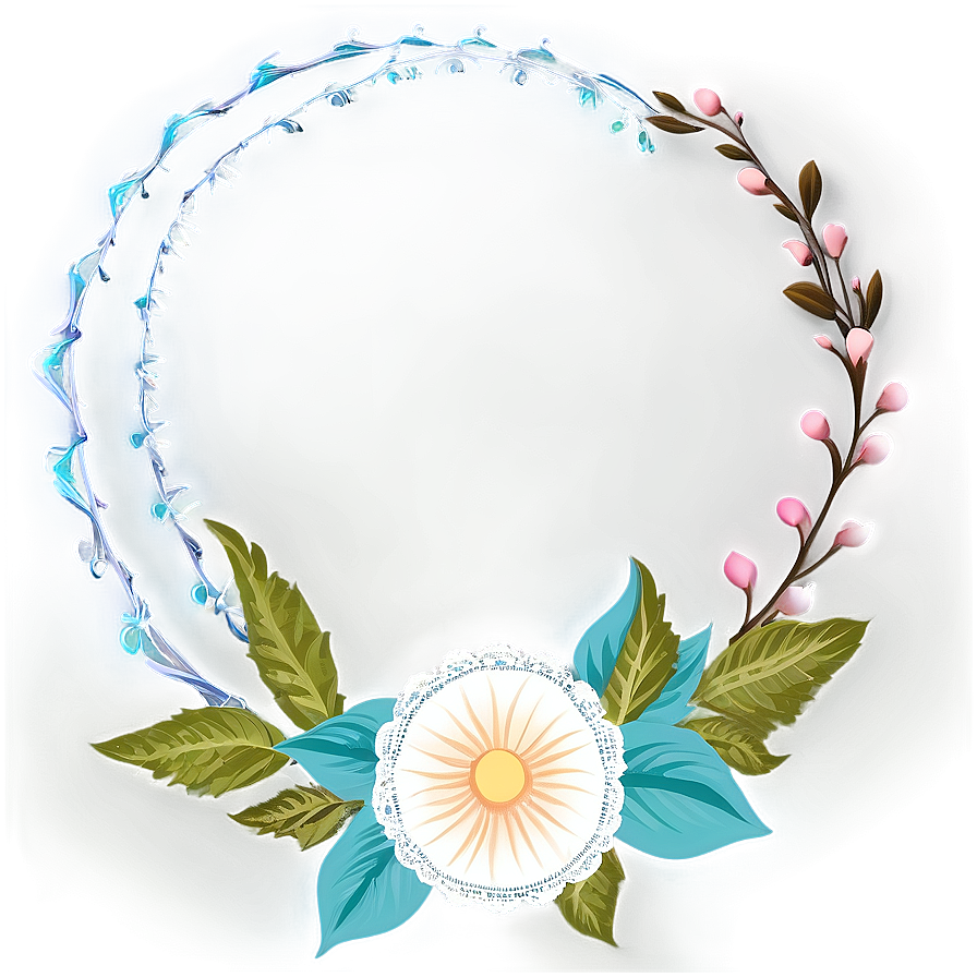 Lace Flower Circle Png Kvg46