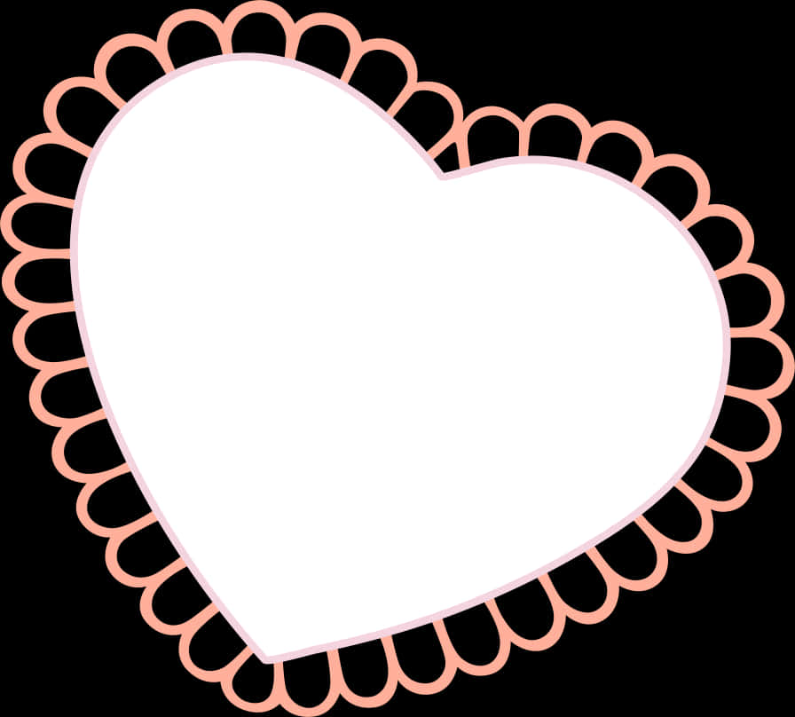 Lace Heart Frame Graphic