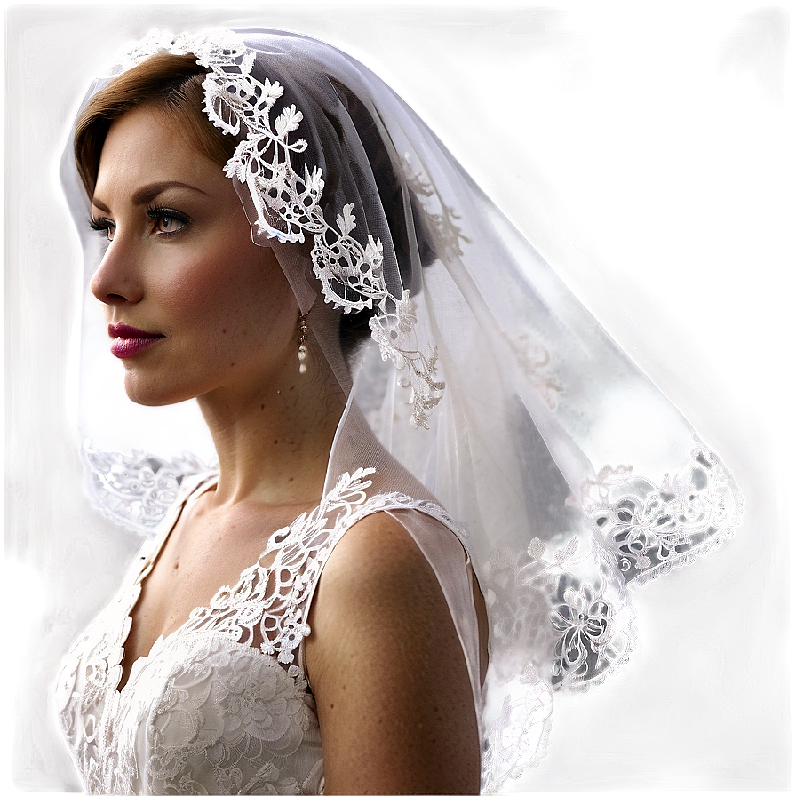 Lace Wedding Veil Png 43