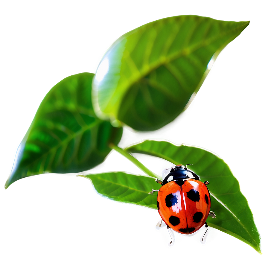 Ladybug On Leaf Png 05242024