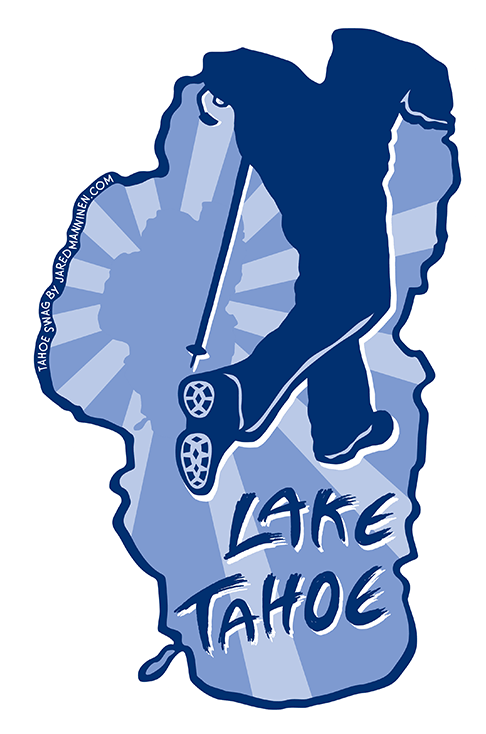 Lake Tahoe Hiking Sticker Design