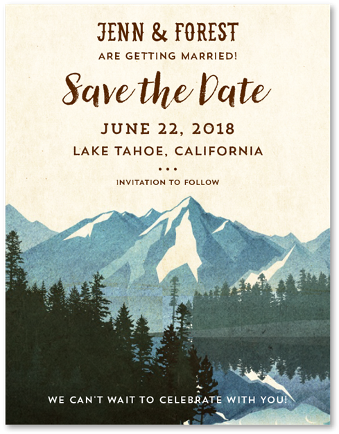 Lake Tahoe Wedding Savethe Date