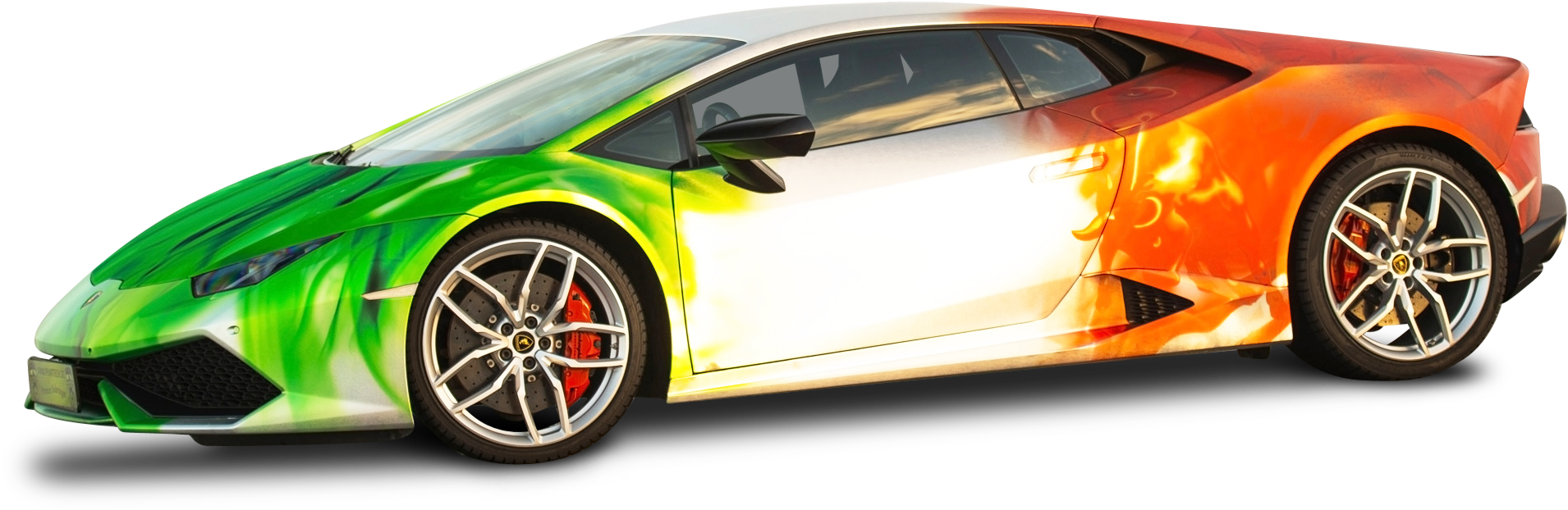 Lamborghini Huracan Greento Orange Gradient