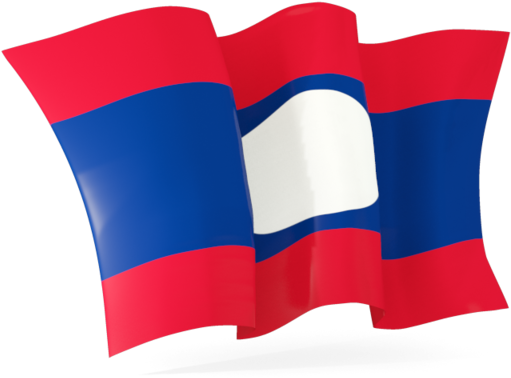 Laos National Flag Waving