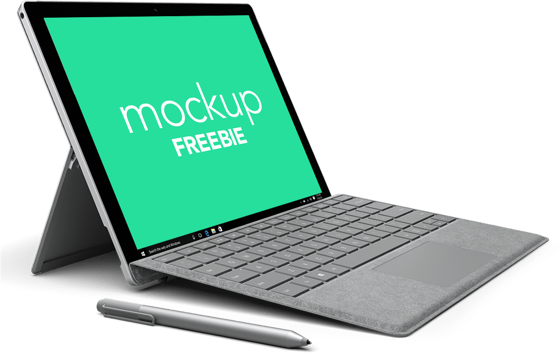 Laptop Mockupwith Digital Pen