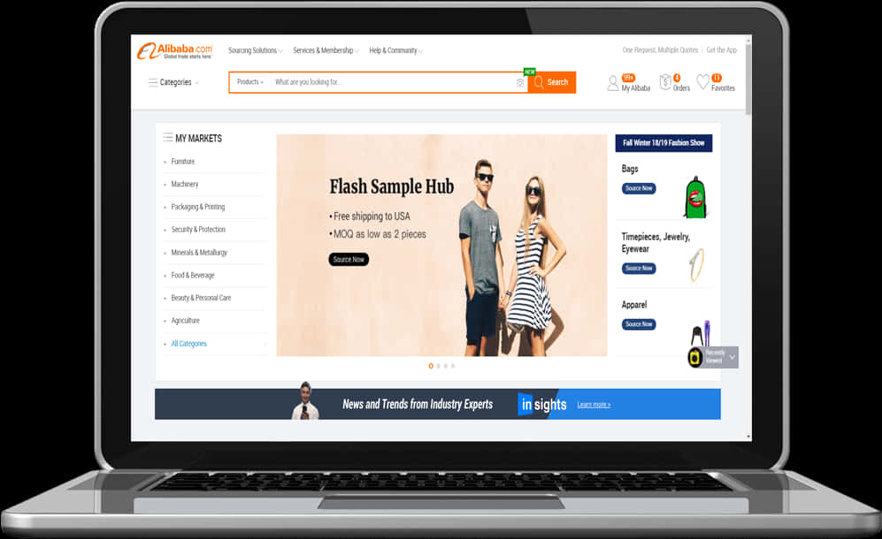 Laptop_ Screen_ Displaying_ Alibaba_ Website