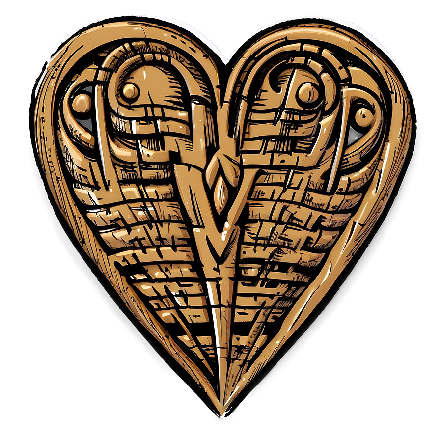 Large Heart Doodle Png 06262024