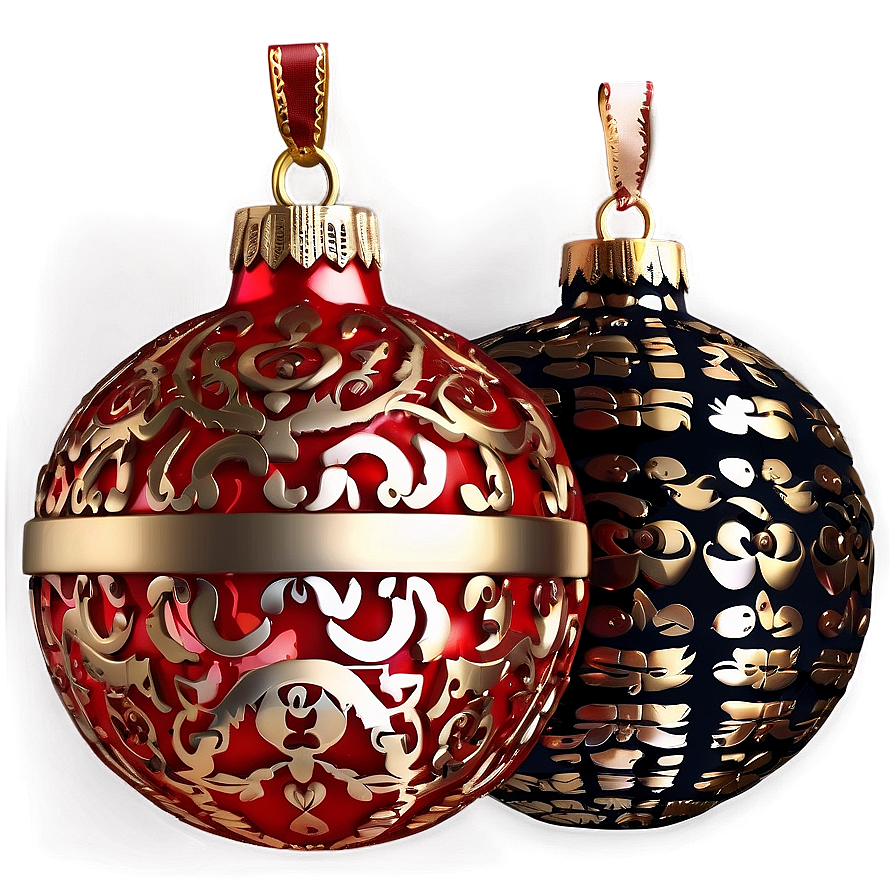 Large Red Ornament Png Dwb27