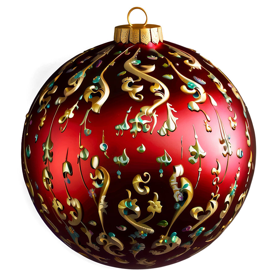 Large Red Ornament Png Hak