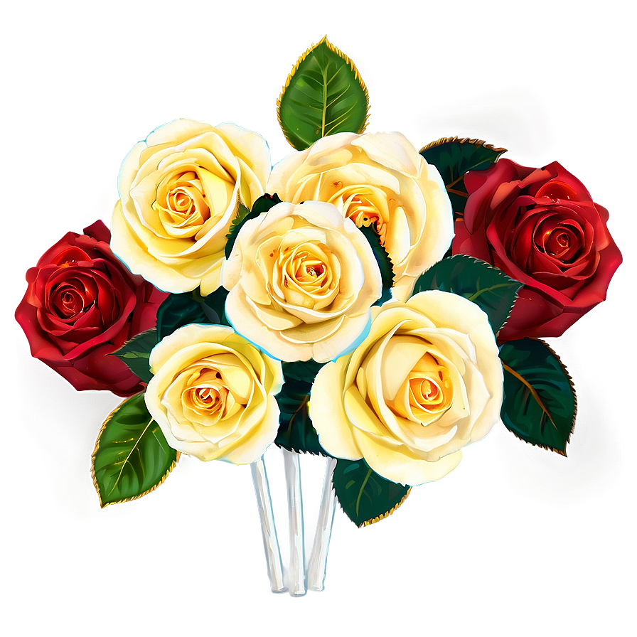 Large Roses Bouquet Png Nfj