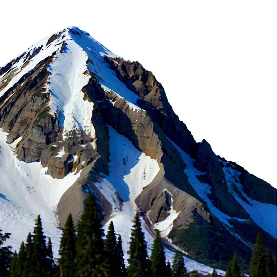 Large Snowy Mountain Peak Png 06252024