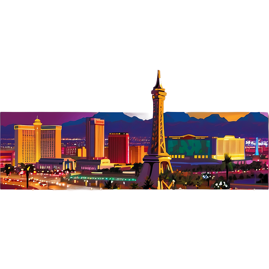 Las Vegas Cityscape Png Xds