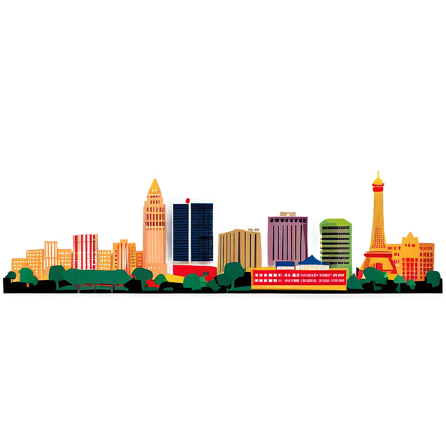 Las Vegas Skyline Clipart Png 06252024