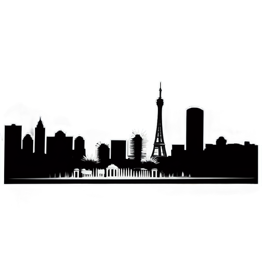 Las Vegas Skyline Silhouette Png 89