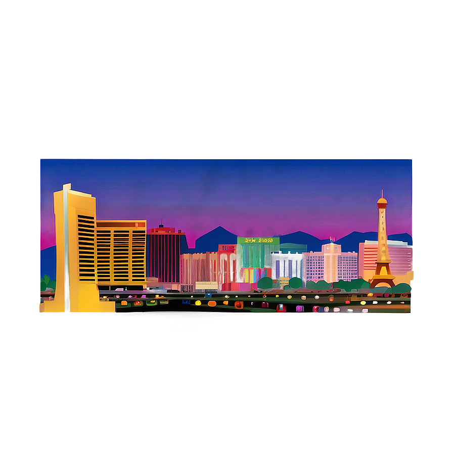 Las Vegas Skyline Vector Png 45