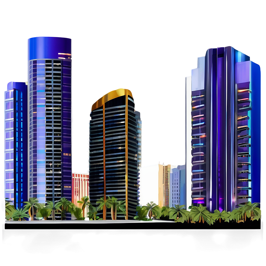 Las Vegas Urban Skyline Png Xuc