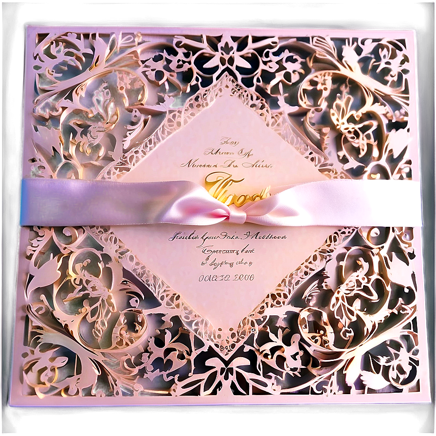 Laser Cut Wedding Invitation Png 05252024