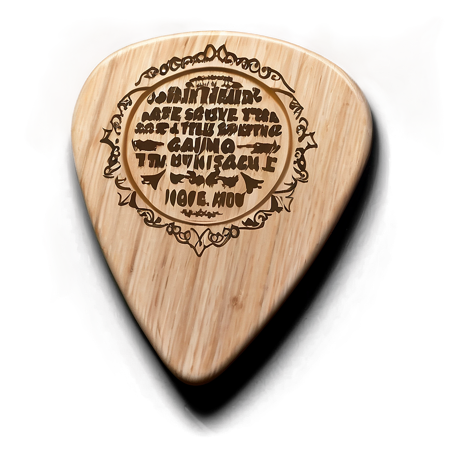 Laser Engraved Guitar Pick Png 26