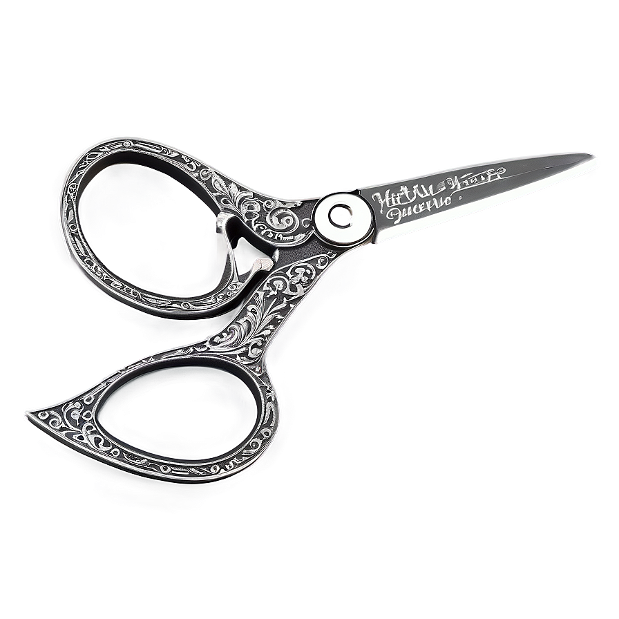 Laser Engraved Hair Scissors Png Vrr