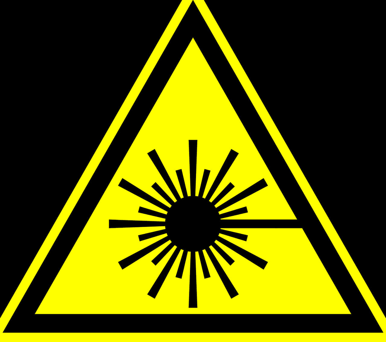 Laser Warning Sign Graphic