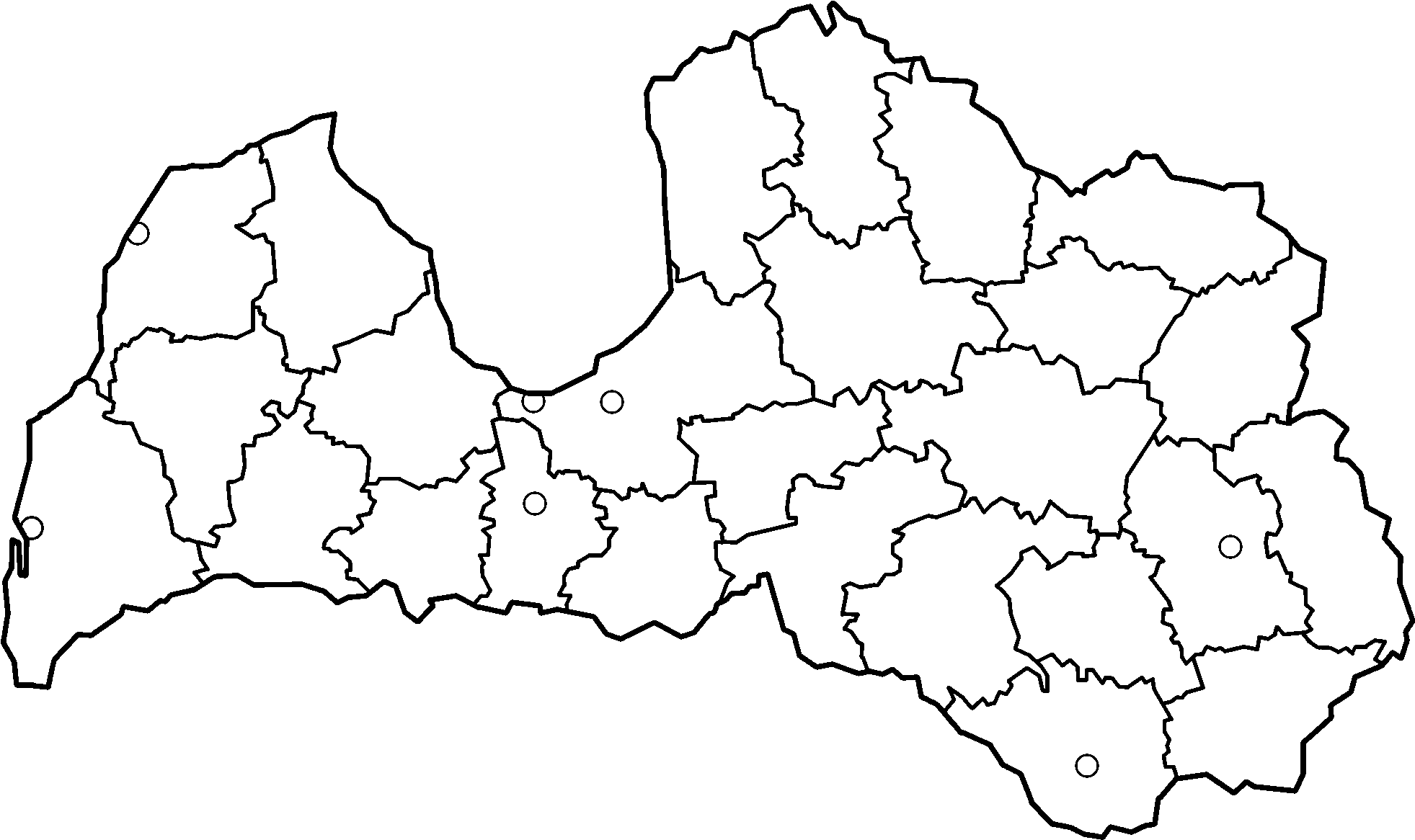 Latvia Administrative Divisions Outline