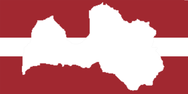 Latvia Flag Map Graphic