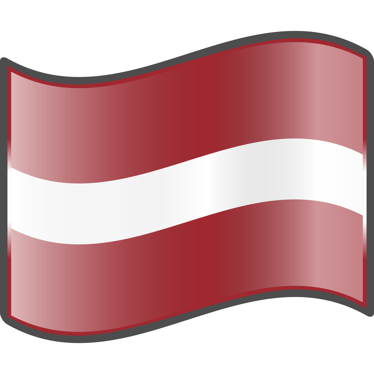 Latvian Flag Waving