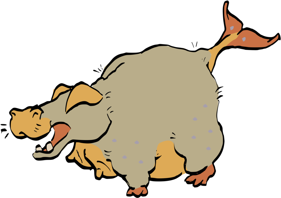 Laughing Cartoon Hippopotamus