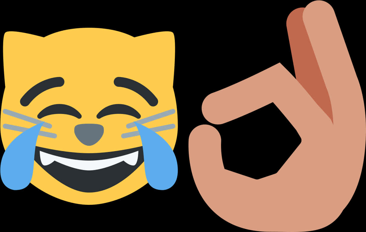 Laughing Emojiwith O K Hand Sign