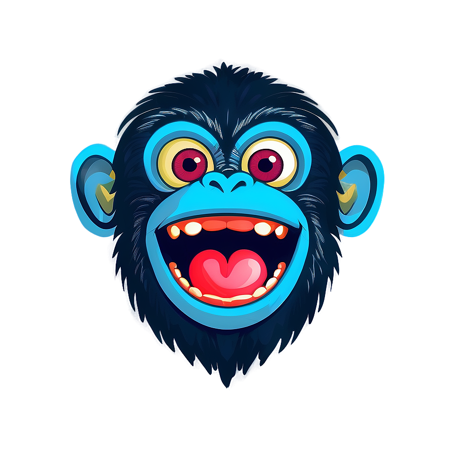 Laughing Monkey Design Png 05062024