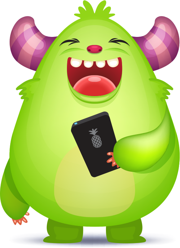 Laughing Monsterwith Phone