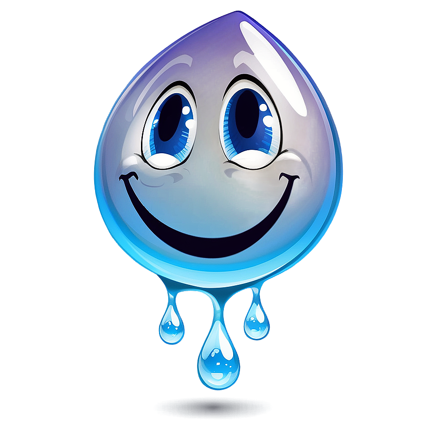 Laughing Water Drop Cartoon Png 06272024