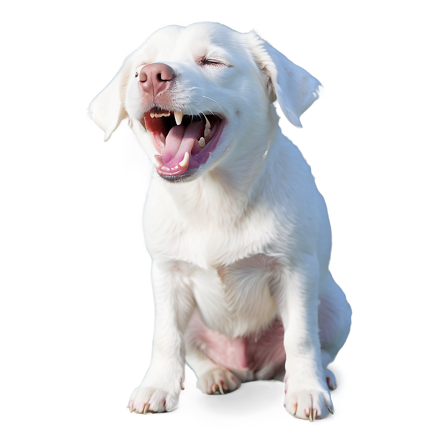 Laughing White Dog Png 59