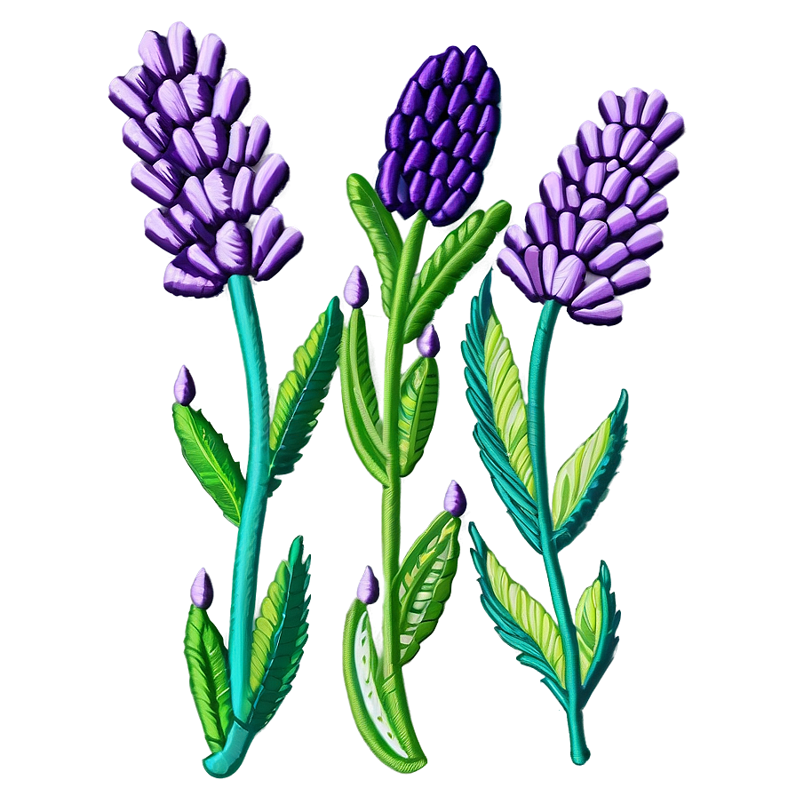 Lavender Embroidery Design Png 19