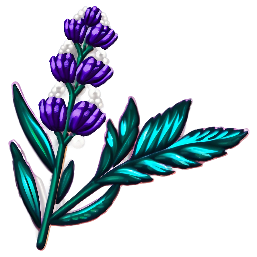 Lavender Embroidery Design Png Kya