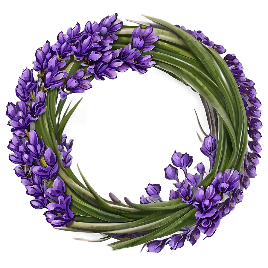 Lavender Flower Wreath Png Cwc83