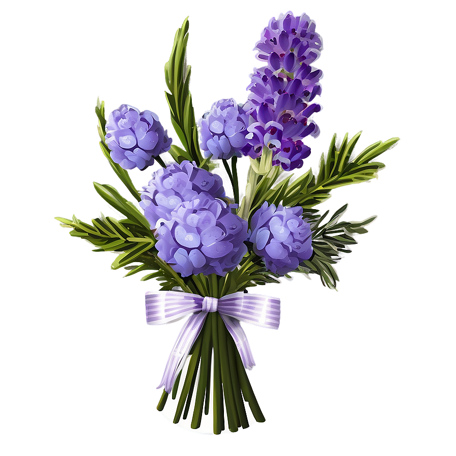 Lavender Wedding Bouquet Png 9