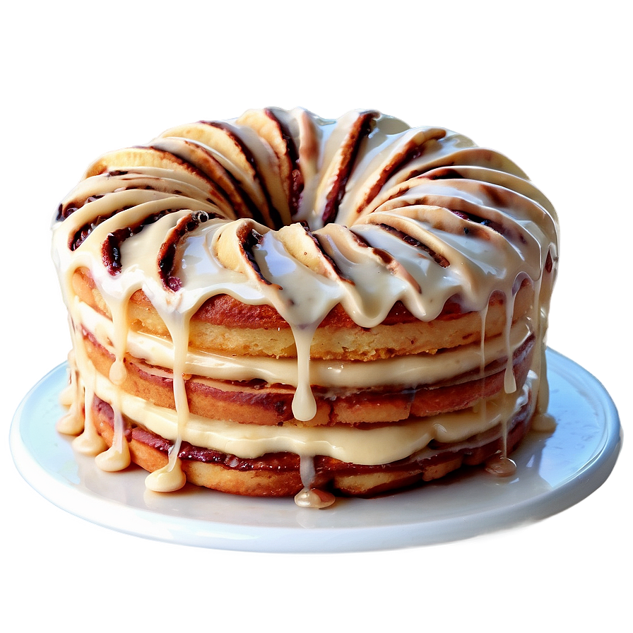 Layered Cinnamon Roll Cake Png Mvy