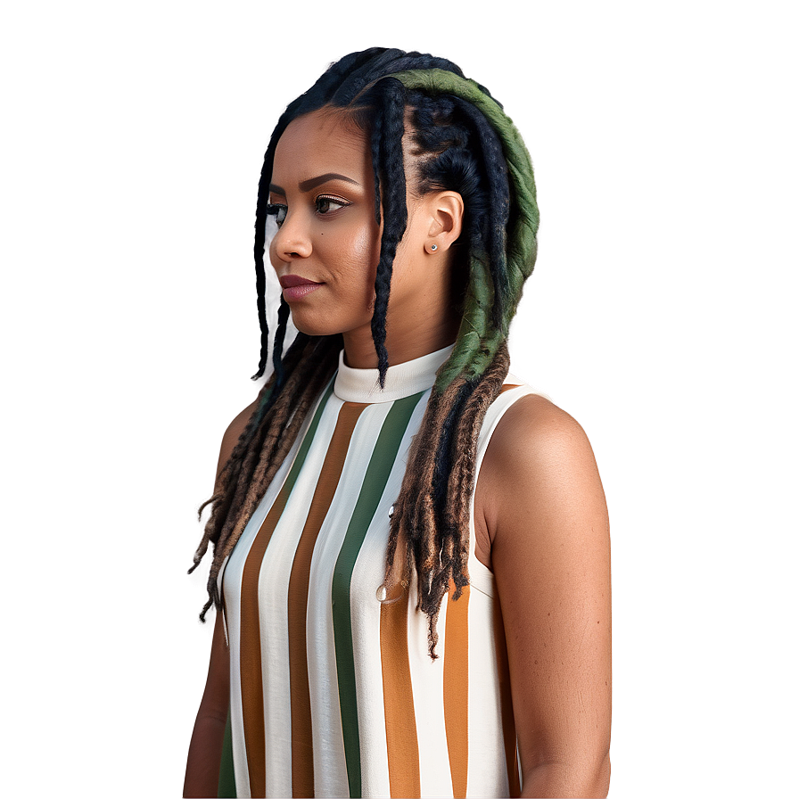 Layered Dreads Hairstyle Png Wck3