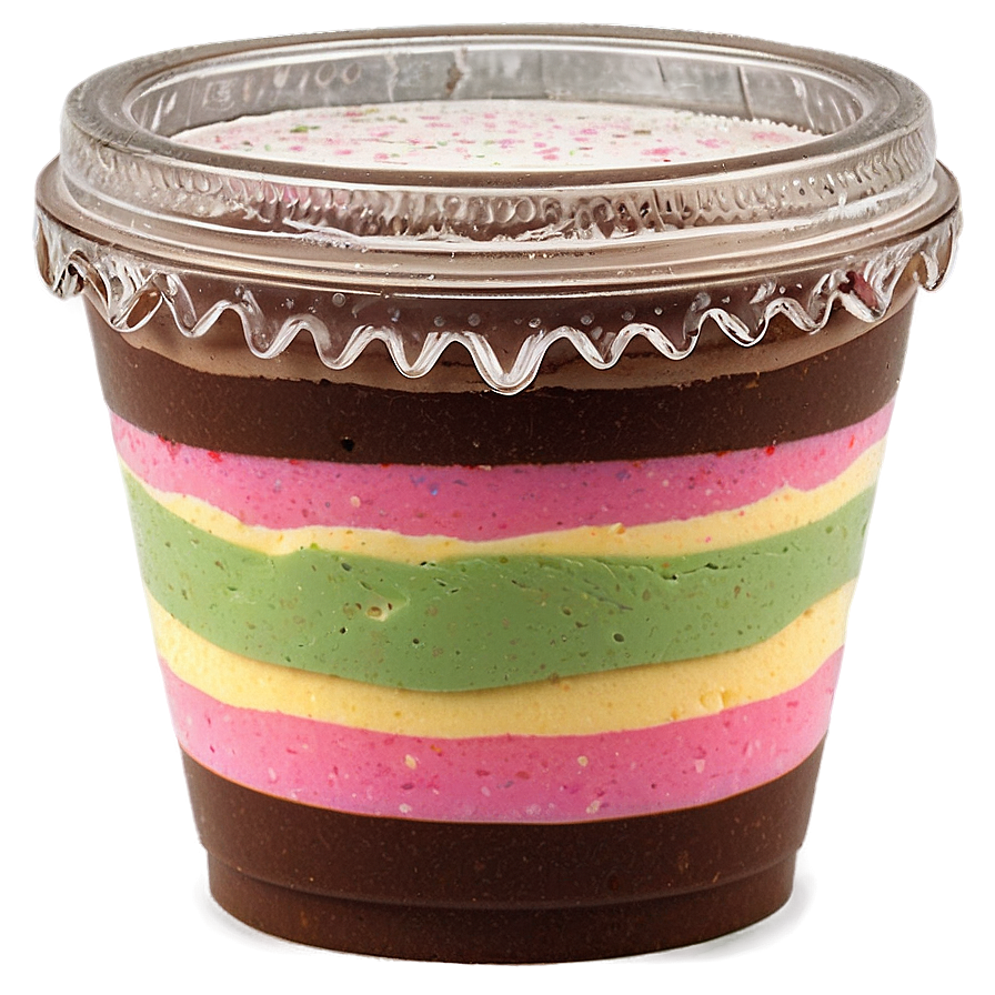 Layered Ice Cream Cup Png Bqc31