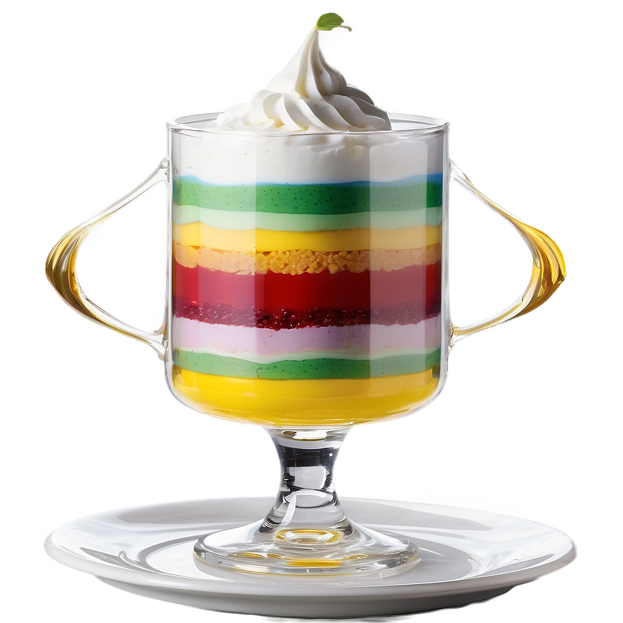 Layered Jello And Cream Parfait Png Pwc70