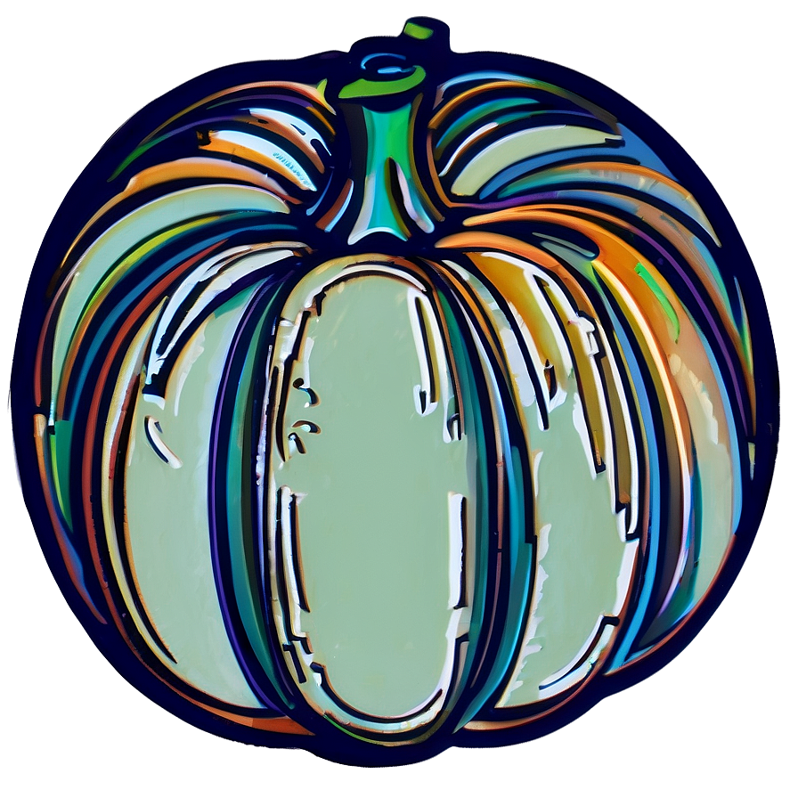 Layered Pumpkin Outline Art Png 71