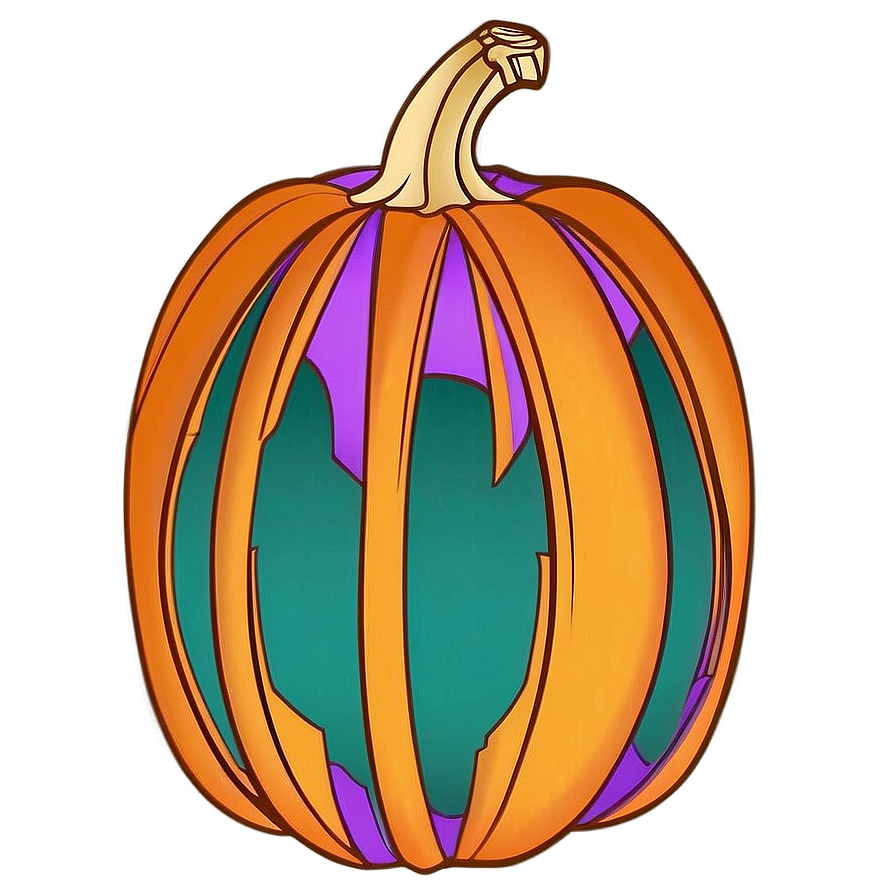 Layered Pumpkin Outline Art Png Tnr